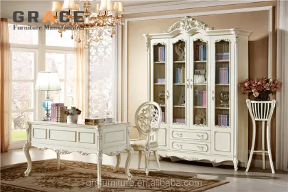 Glass Bookcase Display Shelf Furniture