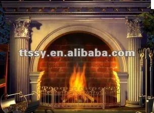 Carved Marble Column Fireplaces