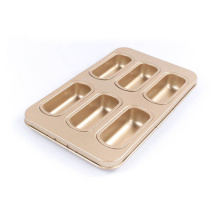 ​6-cavity Golden Nonstick Mini Loaf Pan