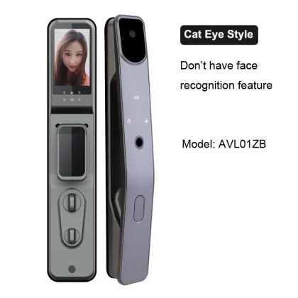 Tuya Zigbee Smart 3D Face Recognition Waterproof Fingerprint Video Door Lock with LCD Screen