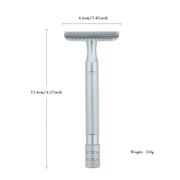 High-Quality Zero-Waste Brass Handle Male Safety Razor Set with 5pcs Blade Refills