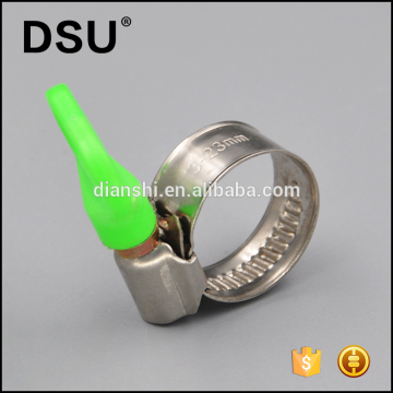 Non Perforated stainless steel hose clamps plastic butterfly handle clamp