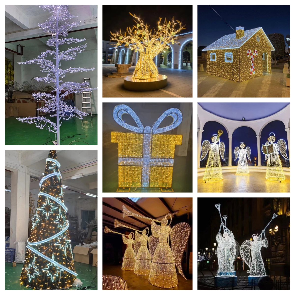 3D Trumpeting Angels Lights