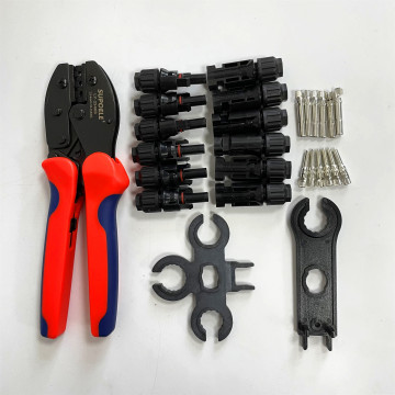 Solar Crimping Tool Kit: LY2546B Crimper with 6 Pairs Connectors and Wrench Spanners