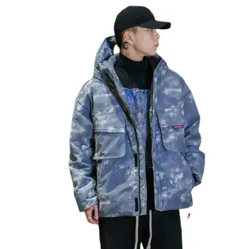 2021 new winter coat youth printing loose cotton coat