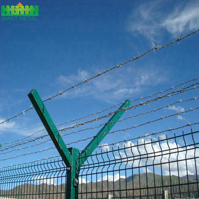 Galvanized and PVC coated high security airport fence