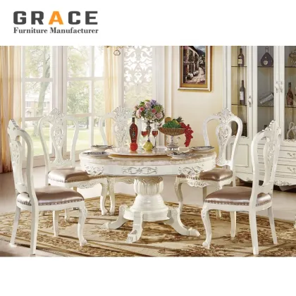 H8802W Royal French Provincial Dining Room Furniture Table Chair Sets