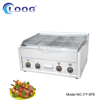 High-Quality Commercial Electrical Stainless Steel Smokeless Gas Lava Rock BBQ Grill