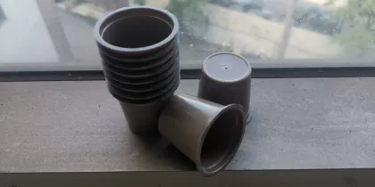 Biodegradable disposable coffee cup