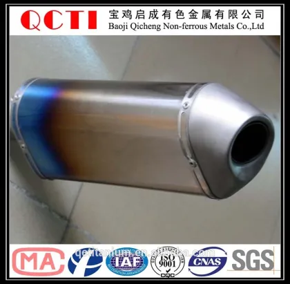 titanium exhaust tip in titanium straight pipes