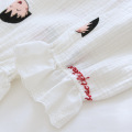 women Pullover cotton pajamas top and pants suit