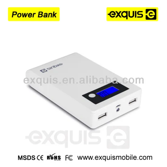 Big capacity 15000mAh Power Bank with LED light and indicate screen portable dual output