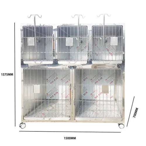 High-Quality Stainless Steel Vet Cages for Animals