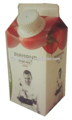 gable top carton for fresh milk juice similar to elopak purepak