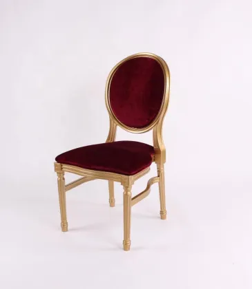 Antique design louis dining chair resin stackable banquet
