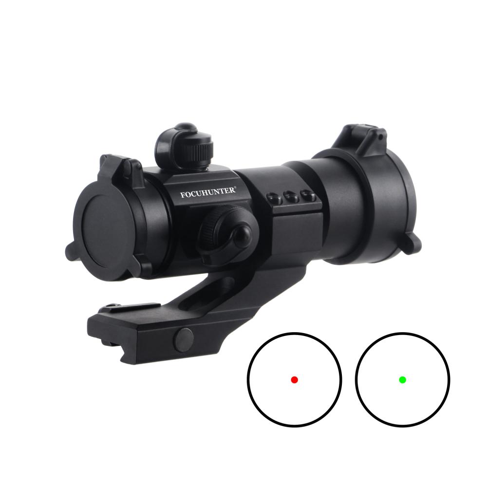 FOCUHUNTER 1x30 Red/Green Reflex Sight with Cantilever Mount