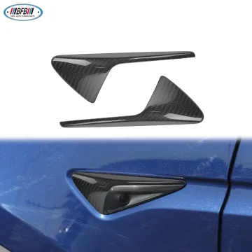 Carbon Fiber Side Camera Cover and Vent Fender for Tesla Model X 2023+