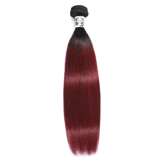 Pre Colored Ombre Human Hair Bundles Wholesale 10A Quality Cuticle Aligned Virgin 1b-99j Ombre Brazilian Human Hair Extension