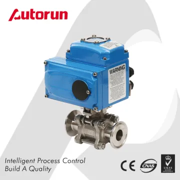 Clamp Connection Stainless Steel Electric 3 Pieces Ball Valve