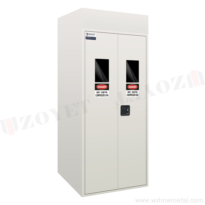 All steel gas cylinder cabinets used in labs