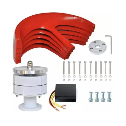 Red lantern wind turbine with flange link