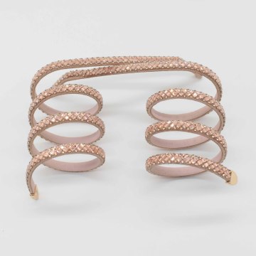 Customizable Rhinestone Snake Wrap Ankle Accessories in Circle Shape for Women's Heel Shoes