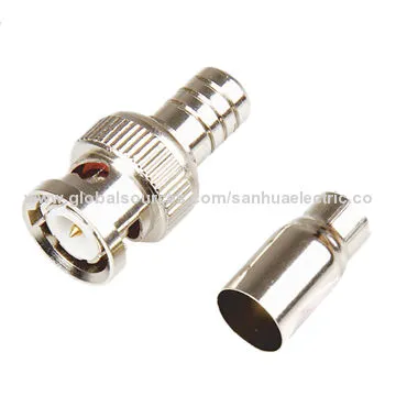 BNC male connector, quick crimp