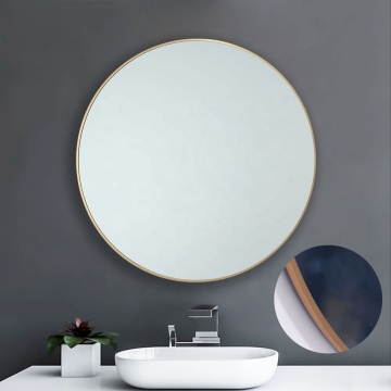Gold-Toned Thin Allum Alloy Metal Frame Round Καθρέπτες για το Home Décor και το μπάνιο τουαλέτας