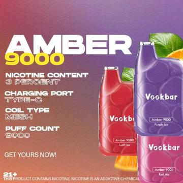 Vookbar Amber 9000パフ使い捨てキット卸売