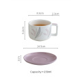 Wholesale Ceramic Coffee Cup Tea Mug Porcelain Cappuccino Latte Cups with Plant