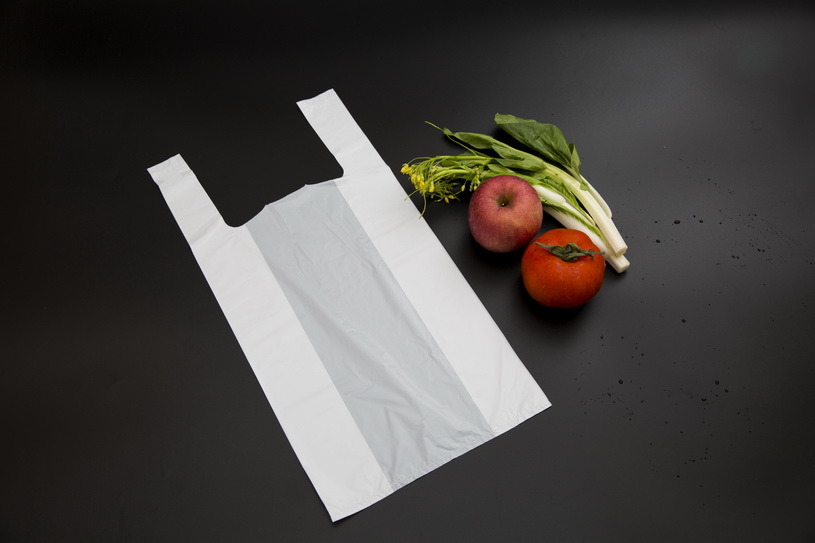 HDPE LDPE Material Flat T Shirt Vest Handle Food Package Bags