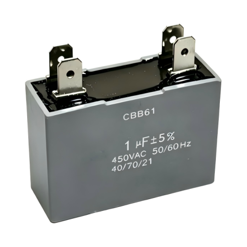 CBB61 450VAC 1UF মেটালাইজড পলিপ্রোপিলিন ফ্যান ক্যাপাসিটর