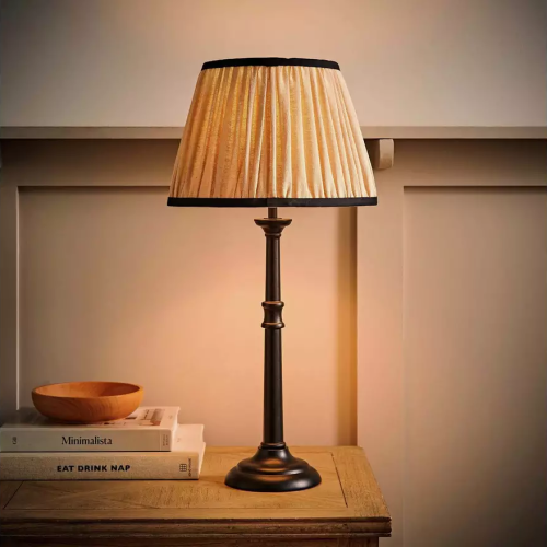 Burgundy Clara Lamp With Tailored Pleated Shade