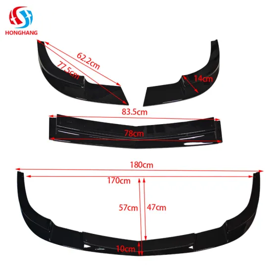 Honghang Carbon Fiber Front Bumper Lip Splitter for Chevrolet Corvette C6 (2005-2013)