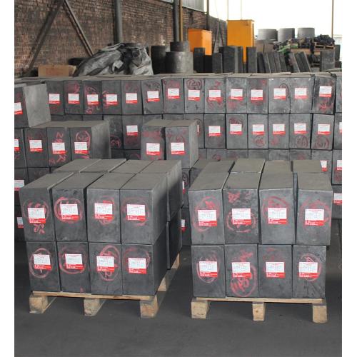 Molded carbon graphite for continuous casting of copper