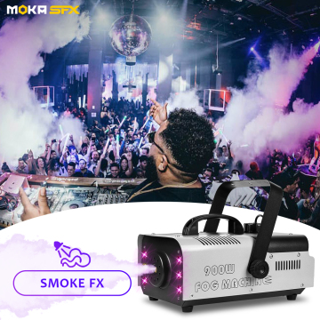 Moka 900W LED Fog Machine with 6Pcs RGB Bar Smoke Machine
