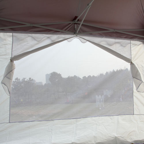 Gazebot Tents window with anti-mosquito screen