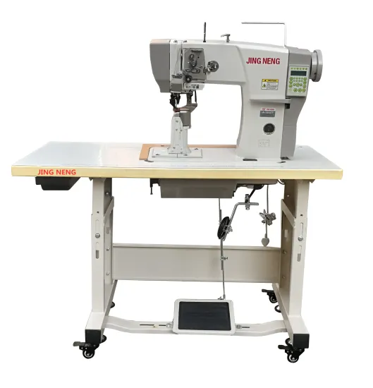 Single Needle Roller Feed Industrial Sewing Machine for Computer PU Leather Shoes Post Bed Sewing