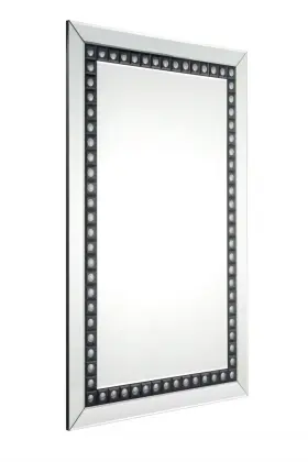 Rectangular silver mirror black mirror floor mirror
