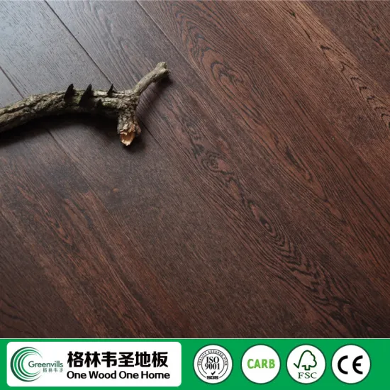 12mm brushed walnut wood flooring for dance hall