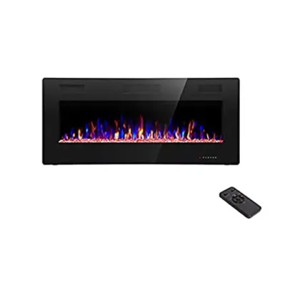 Hot sale 50 inch 9 colors flame portable dimplex mirror electric fireplace heater for indoor