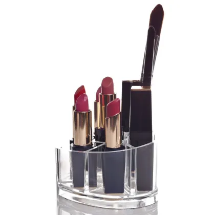 Antique Heart Shaped Beauty Acrylic Liquid Lipstick Organizer Display Holder