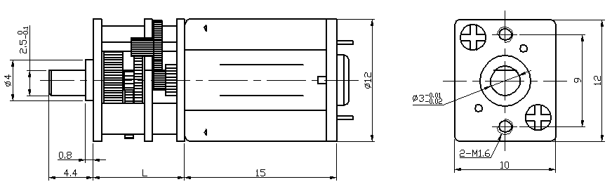 12mm dc gear motor