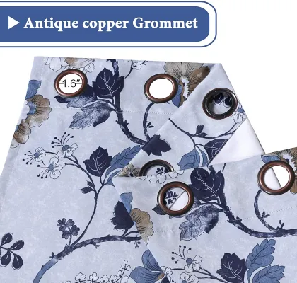 Vintage Floral Blackout Curtains