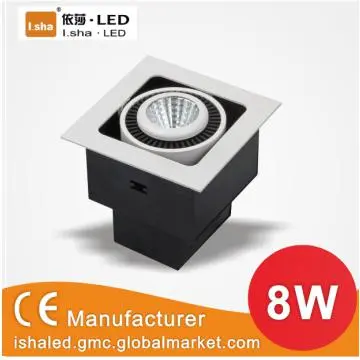 8w grille light high efficient rectangle alluminium