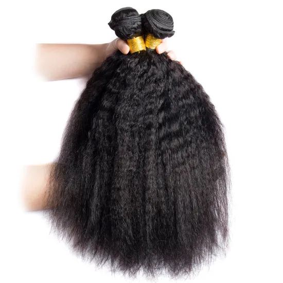 Factory Outlet Kinky Straight Human Hair Bundles 10A Remy Raw Virgin Human Hair Extensions Yaki No Shedding No Tangle