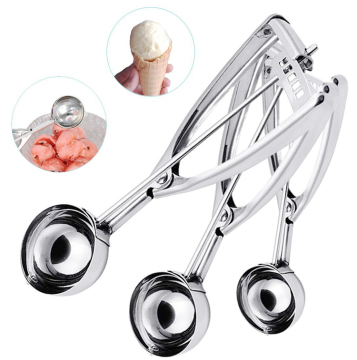 Best Selling Cookie Scoop Set Stainless Steel Ice Cream Spoons (Set of 3)