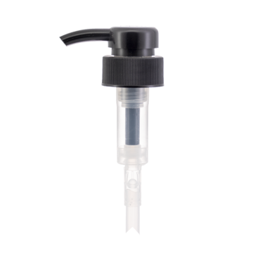 33/400 Black Ribbed Lotion Pump With Up-down Lock