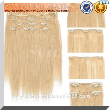 Factory Wholesale 120g 140g 160g 200g 240g clip in virgin human european hair extensions