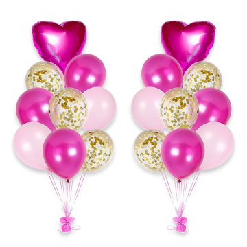 Palloncino coriandoli rosa all'ingrosso oro rosa